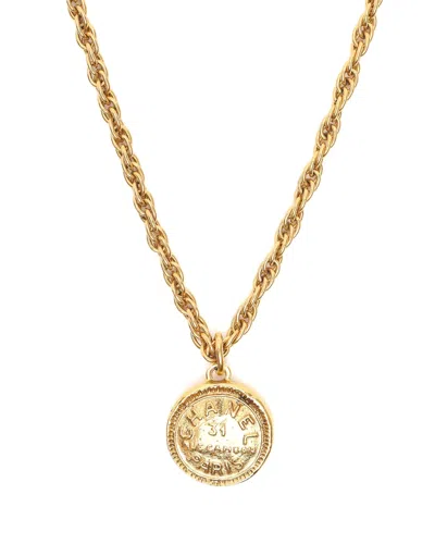 Pre-owned Chanel Vintage Classic 31 Necklace In Gold