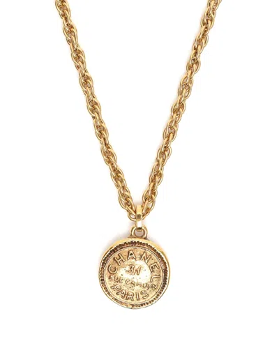 Pre-owned Chanel Vintage Classic 31 Necklace In Yellow