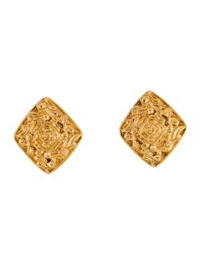 Pre-owned Chanel Vintage Clip-on Earrings In Multi