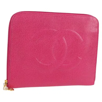 Pre-owned Chanel Vintage Clutch Bag Quilted Leather Pink Leather Clutche & Pouche Bag ()