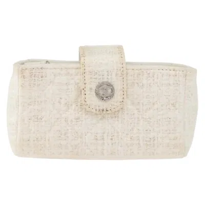 Pre-owned Chanel Vintage Clutch Tweed White Tweed Clutche & Pouche Bag ()