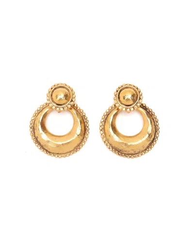 Pre-owned Chanel Vintage Dangling Clip-on Earrings In Gold