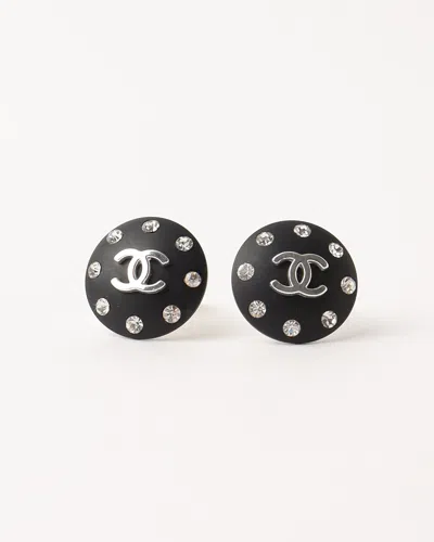 Pre-owned Chanel Vintage Earrings Rhinestone Clip On