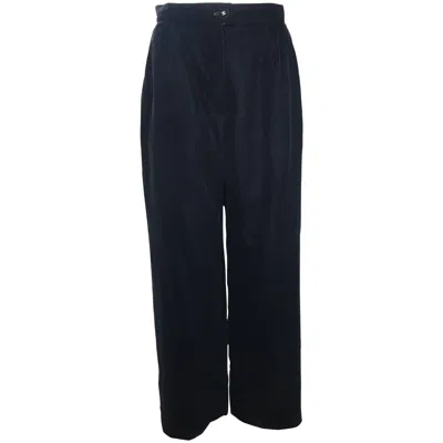 Pre-owned Chanel Vintage Fall 1998  Black Velvet Pants