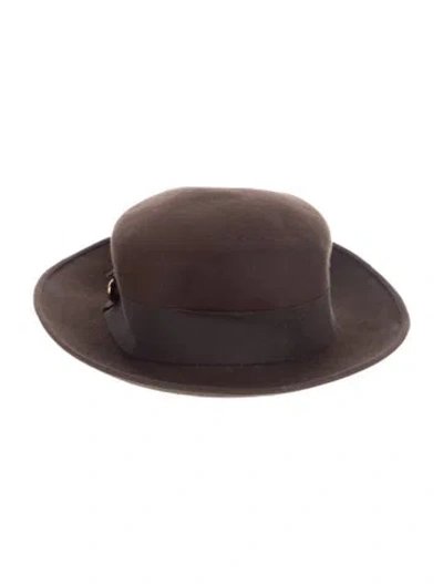 Pre-owned Chanel Vintage Felt Hat In Brown