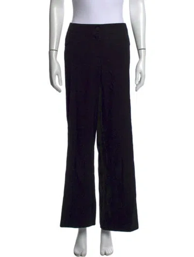 Pre-owned Chanel Vintage Flared Pants In Black