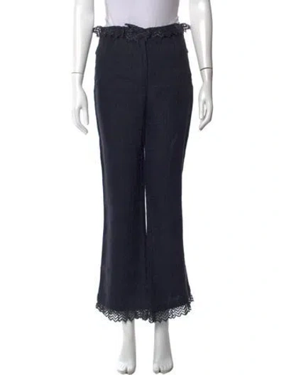 Pre-owned Chanel Vintage Flared Pants In Blue