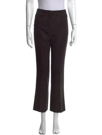 Pre-owned Chanel Vintage Flared Pants In Brown