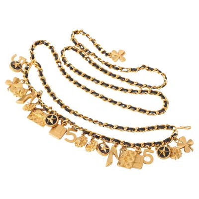 Pre-owned Chanel Vintage F/w 1993/94 Lucky Charms Chain Belt In Sand
