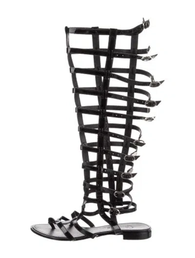 Pre-owned Chanel Vintage Gladiator Gladiator Sandals In Black
