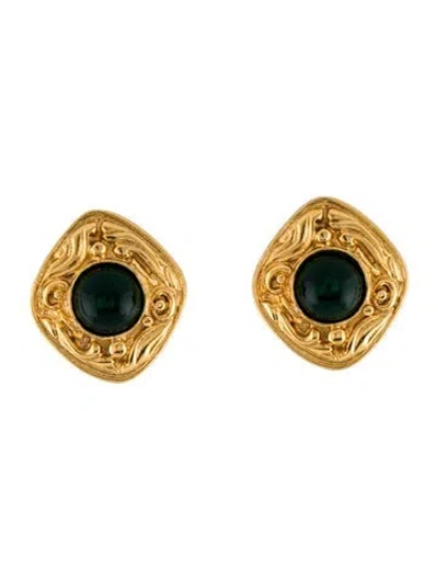 Pre-owned Chanel Vintage Gripoix Clip-on Earrings In Multi