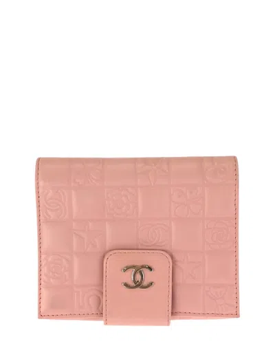 Pre-owned Chanel Vintage Icon Lambskin Compact Wallet (authentic Pre-loved)