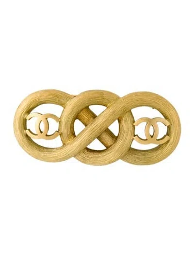 Pre-owned Chanel Vintage Infinity Cc Brooch In Multi