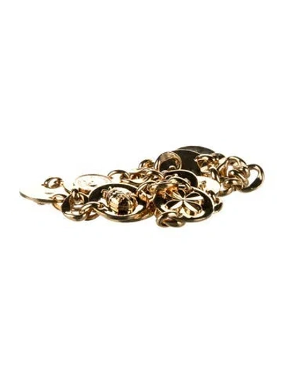 Pre-owned Chanel Vintage Interlocking Cc Logo Belt In Gold