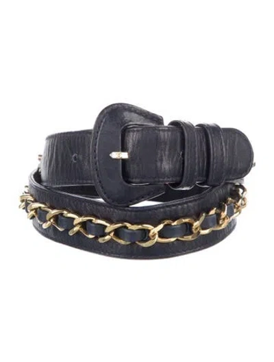 Pre-owned Chanel Vintage Interlocking Cc Logo Belt In Multi