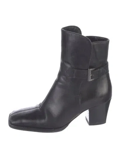 Pre-owned Chanel Vintage Interlocking Cc Logo Boots In Black