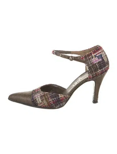 Pre-owned Chanel Vintage Interlocking Cc Logo D'orsay Pumps In Purple