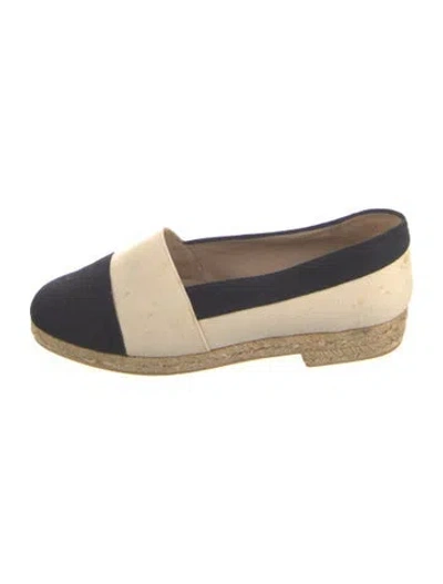 Pre-owned Chanel Vintage Interlocking Cc Logo Espadrilles In Neutral