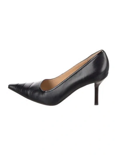 Pre-owned Chanel Vintage Interlocking Cc Logo Pumps In Black