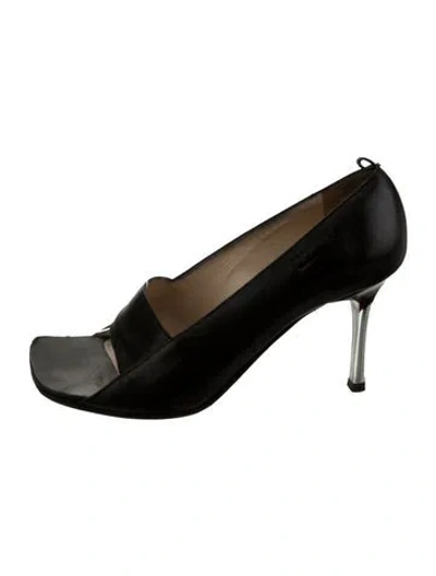 Pre-owned Chanel Vintage Interlocking Cc Logo Pumps In Black