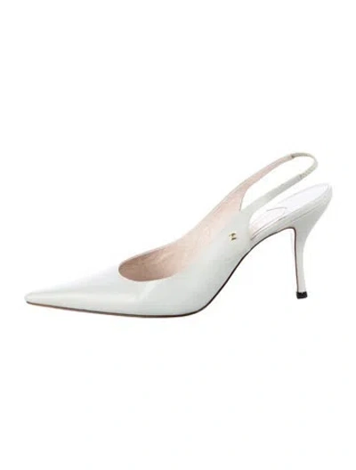 Pre-owned Chanel Vintage Interlocking Cc Logo Slingback Pumps In Multi