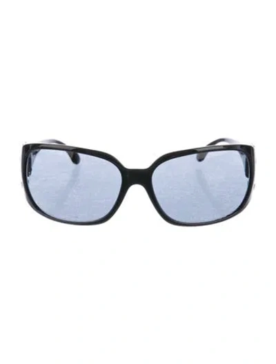 Pre-owned Chanel Vintage Interlocking Cc Logo Sunglasses In Black