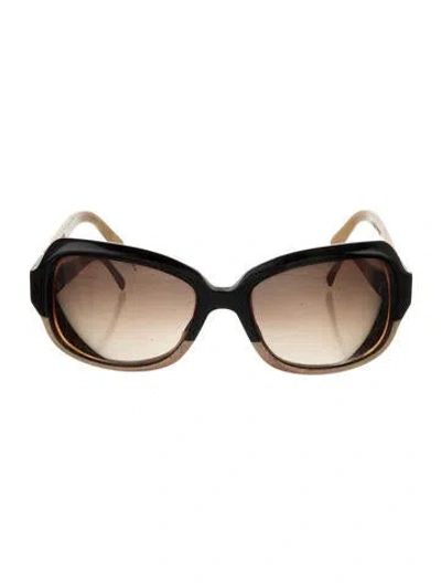 Pre-owned Chanel Vintage Interlocking Cc Logo Sunglasses In Brown