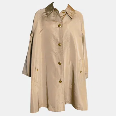 Pre-owned Chanel Vintage Khaki Jacket Fr 38 In Brown