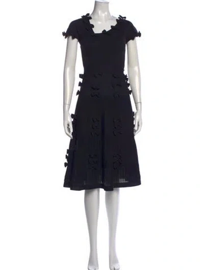 Pre-owned Chanel Vintage Knee-length Dress In Black