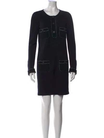 Pre-owned Chanel Vintage Knee-length Dress In Black
