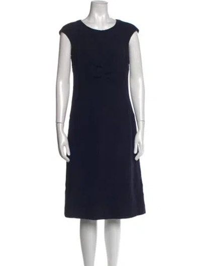 Pre-owned Chanel Vintage Knee-length Dress In Blue