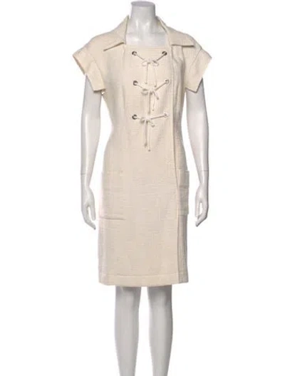Pre-owned Chanel Vintage Knee-length Dress In Neutral