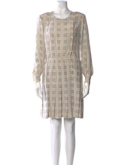 Pre-owned Chanel Vintage Knee-length Dress In Neutral