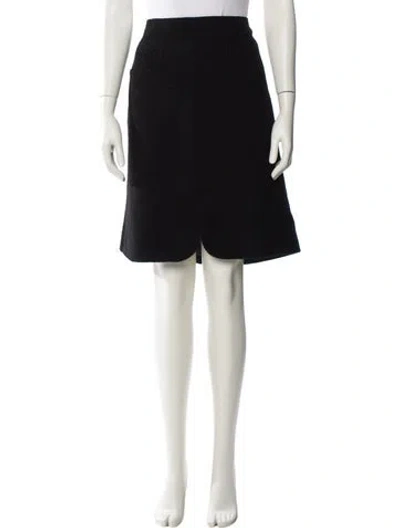 Pre-owned Chanel Vintage Knee-length Skirt In Black