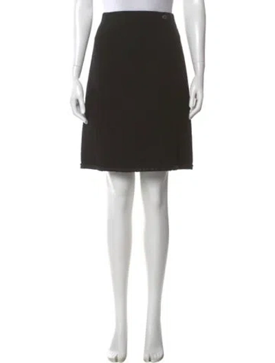 Pre-owned Chanel Vintage Knee-length Skirt In Black