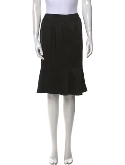 Pre-owned Chanel Vintage Knee-length Skirt In Black