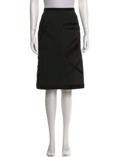 Pre-owned Chanel Vintage Knee-length Skirt In Black