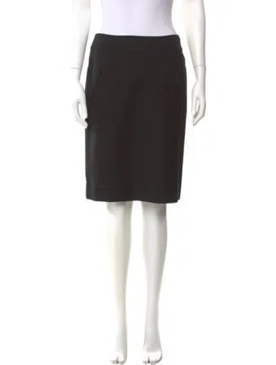 Pre-owned Chanel Vintage Knee-length Skirt In Black