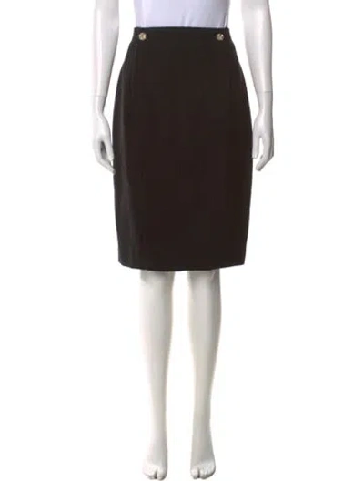 Pre-owned Chanel Vintage Knee-length Skirt In Black