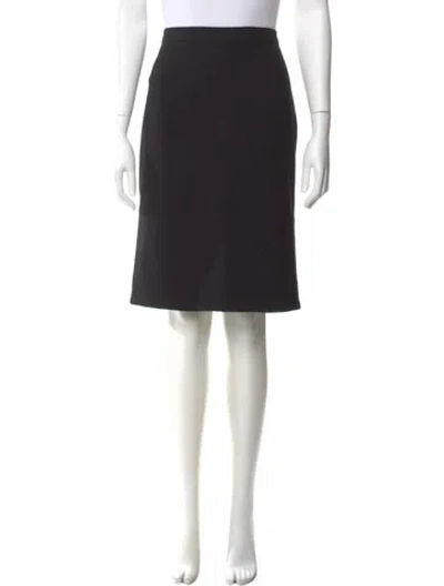 Pre-owned Chanel Vintage Knee-length Skirt In Black