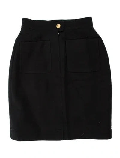 Pre-owned Chanel Vintage Knee-length Skirt In Black