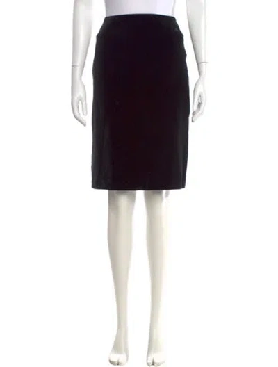 Pre-owned Chanel Vintage Knee-length Skirt In Black