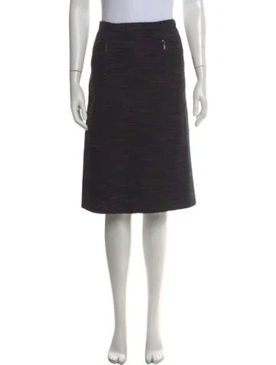 Pre-owned Chanel Vintage Knee-length Skirt In Black