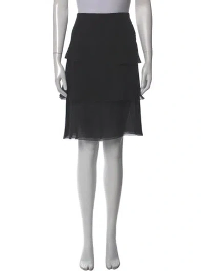 Pre-owned Chanel Vintage Knee-length Skirt In Black