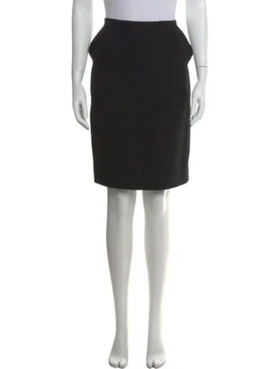 Pre-owned Chanel Vintage Knee-length Skirt In Black