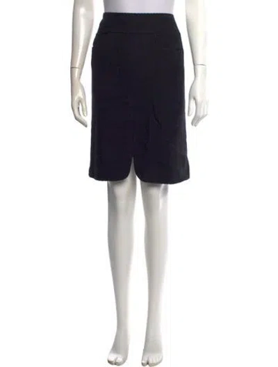 Pre-owned Chanel Vintage Knee-length Skirt In Black