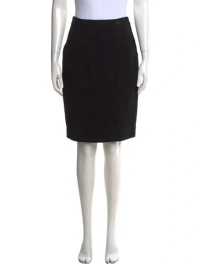 Pre-owned Chanel Vintage Knee-length Skirt In Black