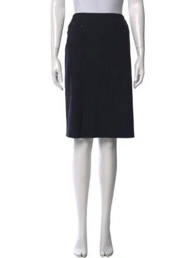 Pre-owned Chanel Vintage Knee-length Skirt In Black