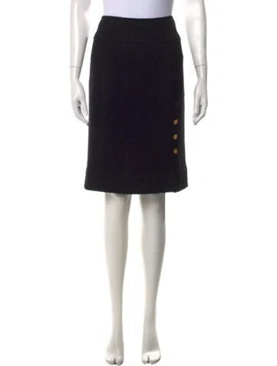 Pre-owned Chanel Vintage Knee-length Skirt In Black