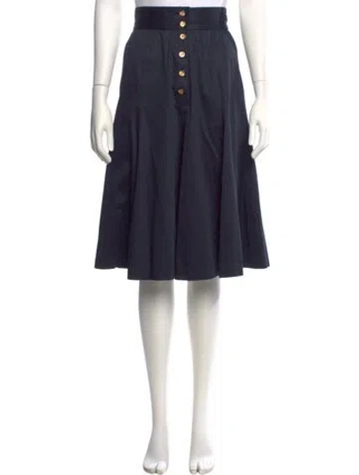 Pre-owned Chanel Vintage Knee-length Skirt In Blue